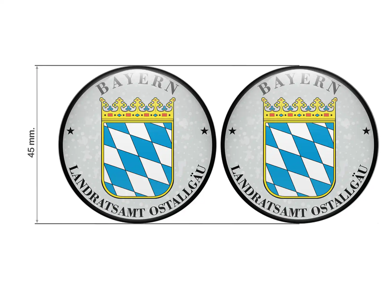 Aufkleber TÜV Landratsamt Ostallgäu Nummernschild plakette